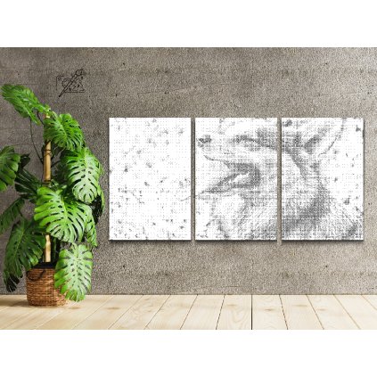 Pictură cu puncte - Corgi (set de 3)