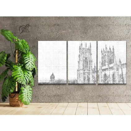 Pictură cu puncte - York, Anglia 2 (set de 3)