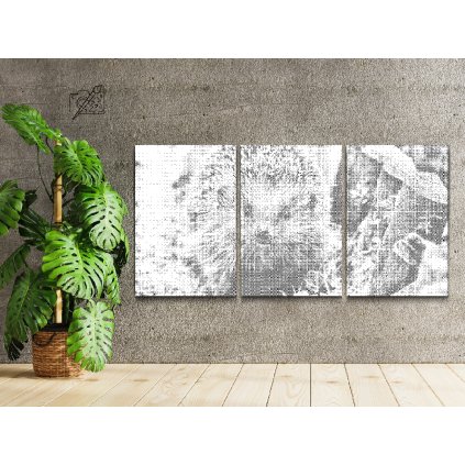 Pictură cu puncte - Ariciul, creatură de noapte (set de 3)