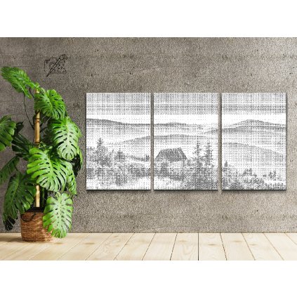 Pictură cu puncte - Mun?ii Krkonoše (set de 3)