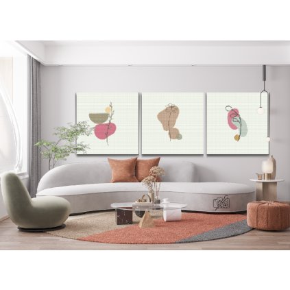 Goblen cu diamante - De la sămân?ă la floare (set de 3)
