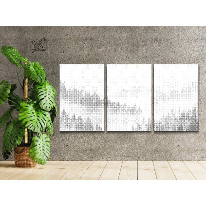 Pictură cu puncte - Copaci (set de 3)