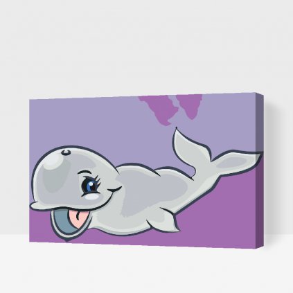 Pictură pe numere - Balenă râzând