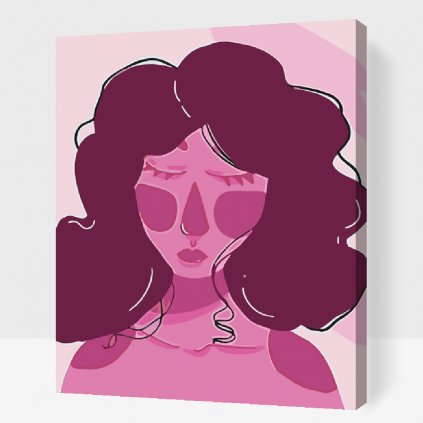 Pictură pe numere - Femeie roz