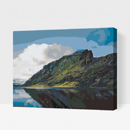 Pictură pe numere - Lac în munți, fiord