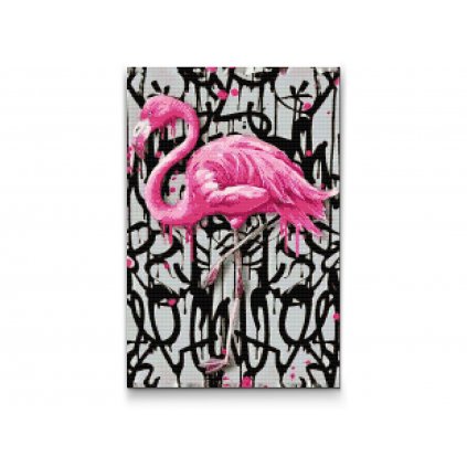 Goblen cu diamante - Flamingo roz