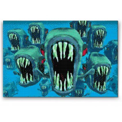 Goblen cu diamante - Piranha