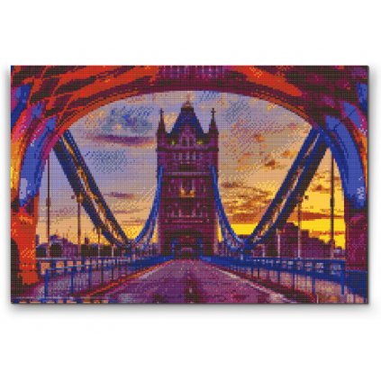 Goblen cu diamante - Podul Londrei în culori
