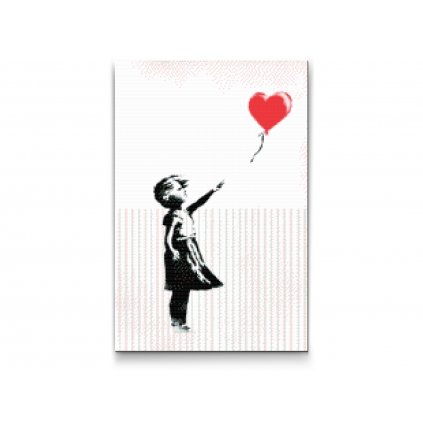 Goblen cu diamante - Banksy - Fata cu balon