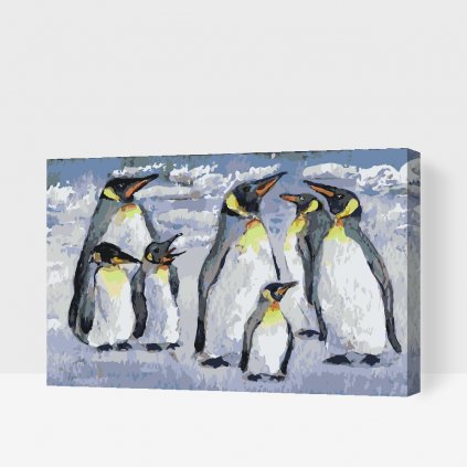 Picturi pe numere - Pinguini