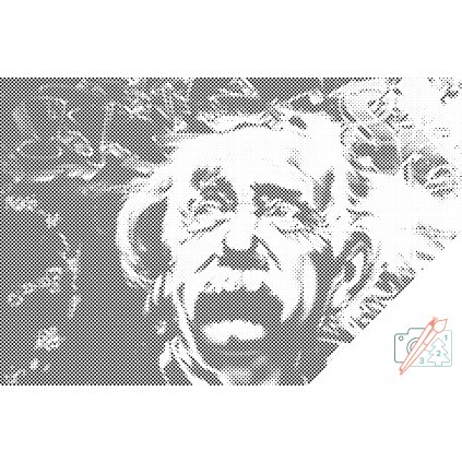 Pictură cu puncte - Albert Einstein