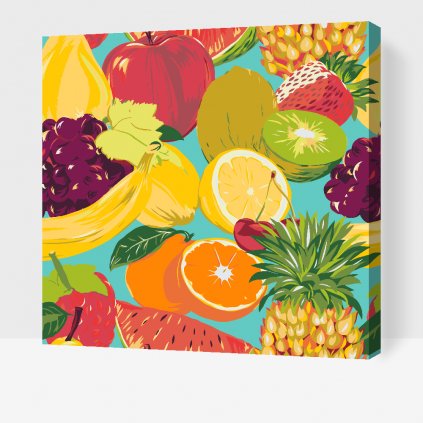 Picturi pe numere - Fundal cu fructe