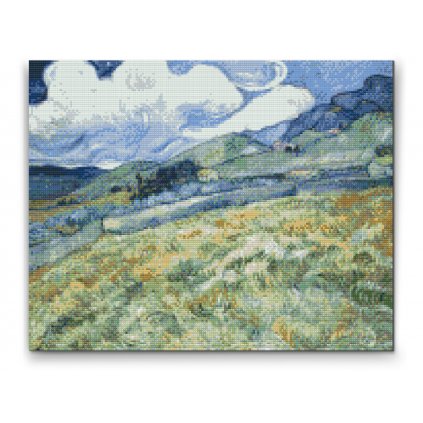 Goblen cu diamante - Vincent van Gogh - Lan de grâu cu chiparoși