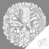 Pictură cu puncte - Mandala cu fluture