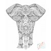 Pictură cu puncte - Mandala cu elefant
