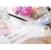 Mărgele de călcat – Floarea soarelui și o dalie roz