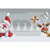 Picturi pe numere - Moș Crăciun și renul Rudolf