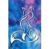 Goblen cu diamante - Vulpe pe fundal cosmic
