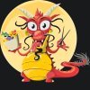 Pictură pe numere - Dragon înfometat