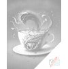 Pictură cu puncte - Tsunami de cafea