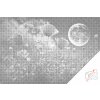 Pictură cu puncte - Maci în clar de lună