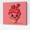 Pictură pe numere - Înghețată de căpșune