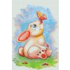 Goblen cu diamante - Iepuraș cu un fluture pe nas