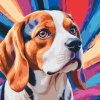 M11_Picturi_pe_numere_-_Beagle_în_nuanțe_de_roșu_și_albastru