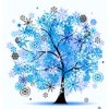 Goblen cu diamante - Copac albastru