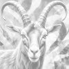 M11_Pictură_cu_puncte_-_Ibex_în_nuanțe_de_verde_ascuțit
