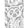 M11_Pictură_cu_puncte_-_Lemur_în_nuanțe_de_turcoaz_închis