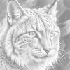 M11_Pictură_cu_puncte_-_Linx_în_nuanțe_de_verde_atenuat