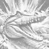 M11_Pictură_cu_puncte_-_Crocodil_în_nuanțe_de_turcoaz_și_portocaliu