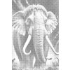 M11_Pictură_cu_puncte_-_Mamut_în_nuanțe_de_turcoaz_închis