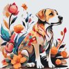 M11_Picturi_pe_numere_-_Câine_cu_flori_pe_blană