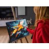 M9_Picturi_pe_numere_-_Avion_de_vânătoare_galben