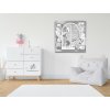 M3_Pictură_cu_puncte_-_Ilustrație_-_Femeie_în_apartament