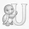 M11_Pictură_cu_puncte_-_Litera_U_–_Cu_un_animal