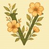 M11_Goblenuri_cu_diamante_-_Litera_V_-_Model_floral