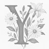 M11_Pictură_cu_puncte_-_Litera_Y_-_Model_floral