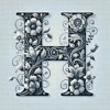 M11_Goblenuri_cu_diamante_-_Litera_H_-_Model_floral