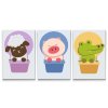 Picturi pe numere - Animale într-un balon cu aer cald 2 (set de 3)