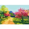 Pictură pe numere - Peisaj colorat