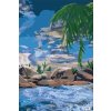 Pictură pe numere - Ocean cu palmier