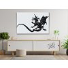 Pictură pe numere - Dragon alb-negru