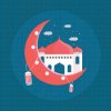 Goblen cu diamante - Moschee roz