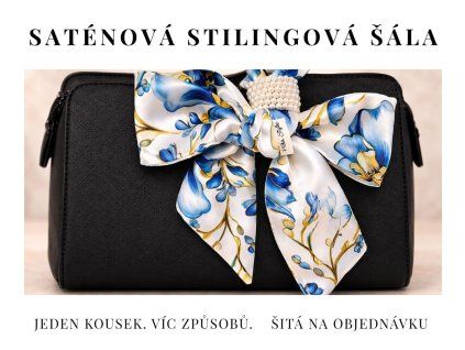 Saténová stylingová šála