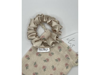 Scrunchie - světlý karamel XS