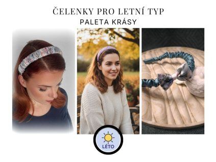 Saténové čelenky - LÉTO