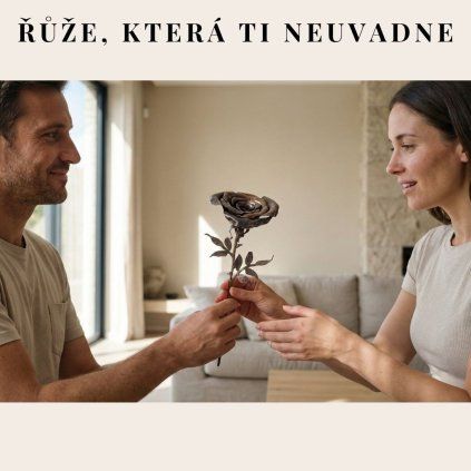 Růže, která ti neuvadne – ručně tvarovaný kov